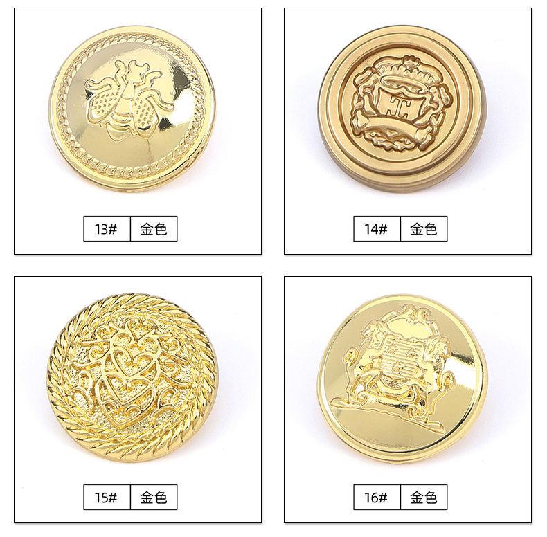 1.5cm metal button Botão de metal de 1,5 cm
