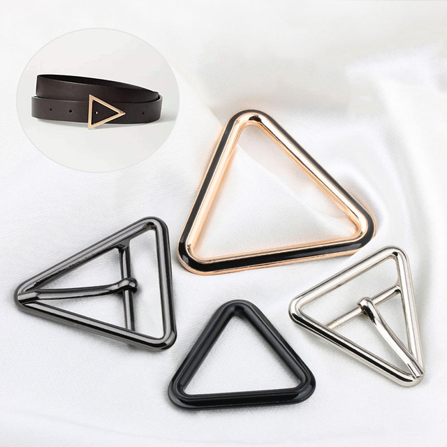 Wholesale With/Without Pin Adjustable Metal Hardware Triangle Belt Buckle