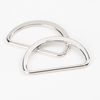 Customized Color Size Metal Zinc Alloy Flat Semi Circular D-Rings Buckle