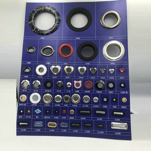 Custom Size Color Shape Round Metal Brass Eyelets and Grommets Garment Eyelet