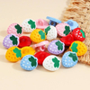 Fancy coloré fruit de forme de fraise en résine Resin Buttes de tige de dessin animé pour les enfants