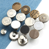 Custom Logo 17mm Removable No Sew Instant Adjustable Metal Pin on Pant Jeans Buttons Pins