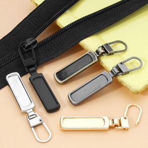 Factory Wholesale Rectangle Detachable Zip Puller Metal Zipper Sliders