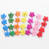 DIY handgefertigtes Handwerk gemischte bunte Blumenform süße Kinder Holzknöpfe für Kleidung