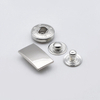High Quality Fashion Custom Color Logo Rectangle Metal Press Snap Button for Garments