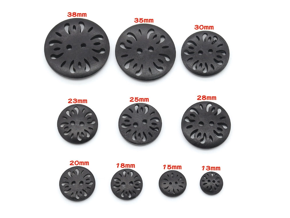 Button Size Reference for Various Parts of Clothing
