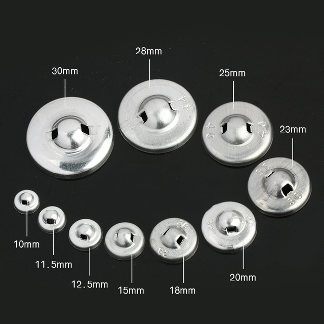 In Stock Wholesale Aluminum Cap Buttons Sublimation Blanks Fabric Covered Buttons for DIY