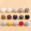 Custom Color Round Shape Colorful Fabric Covered Shank Button for Cardigan 