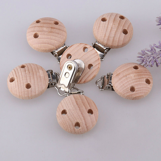 Custom Size Wooden Pacifier Wood Clip Suspender Wooden Clip