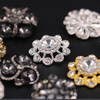 Custom Luxury Fashion Metal Rhinestone Gemstone Crystal Button for Clothes