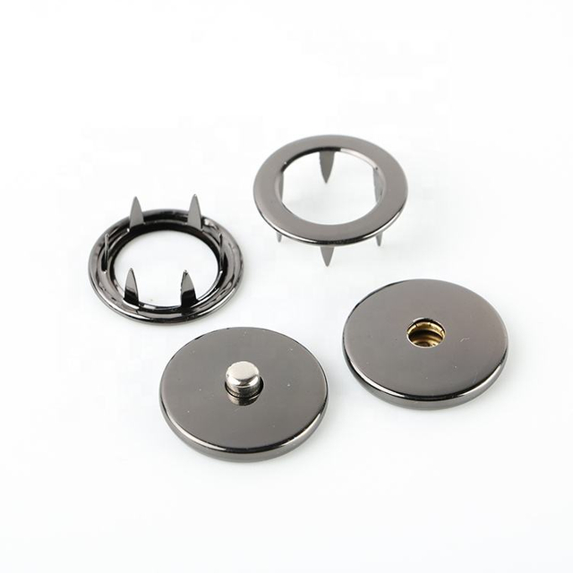 Garment Accessories Four Part Metal Round Spring Prong Snap Button for Clothing
