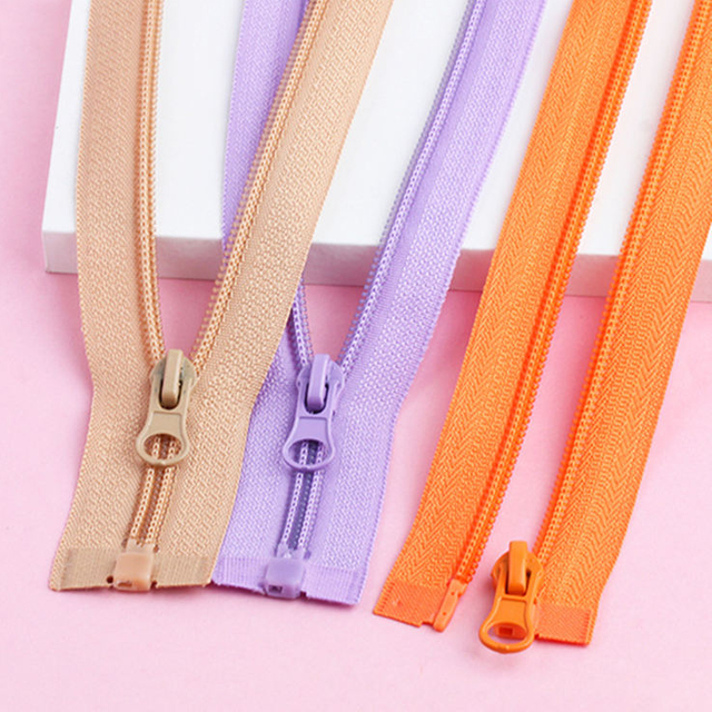 40 cm 50 cm 60 cm 70cm 80 cm #5 Costura de costura Costora abierta Long Plastic Nylon Zipper para chaqueta