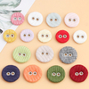 Custom Color Fancy 2 Holes Colorful Fabric Cover Button for Garment