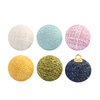 Custom Color Round Shape Colorful Fabric Covered Shank Button for Cardigan 