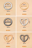 Multi-functional Round Heart Flower Shape Simple Fashion Style Metal Decorative Buckle for Clothing and Scarf