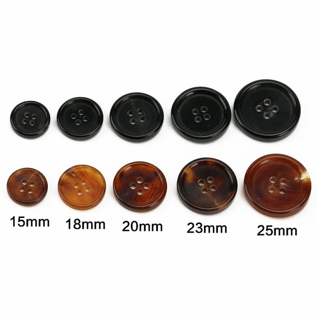4 hole buffalo horn button