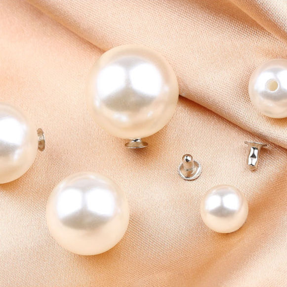 8mm 10mm 12mm 14mm 16mm Rivet or Screw Fashion DIY No Sew Pearl Buttons for Clothes