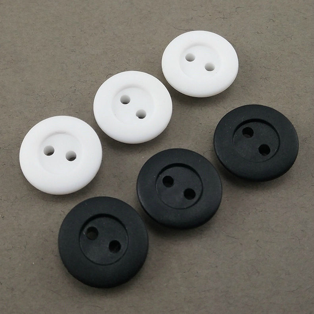 Customized Logo Hardness Size Color 2 Holes Silicon Rubber Button for Clothing