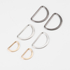 Customized Color Size Metal Zinc Alloy Flat Semi Circular D-Rings Buckle
