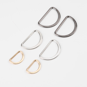 Customized Color Size Metal Zinc Alloy Flat Semi Circular D-Rings Buckle
