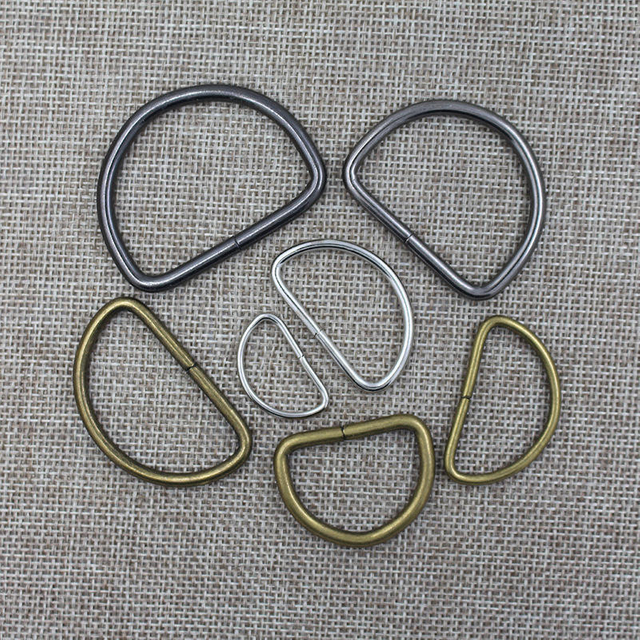 Wholesale Wear-resistant Weld Handbag Metal Brass D Ring Buckle