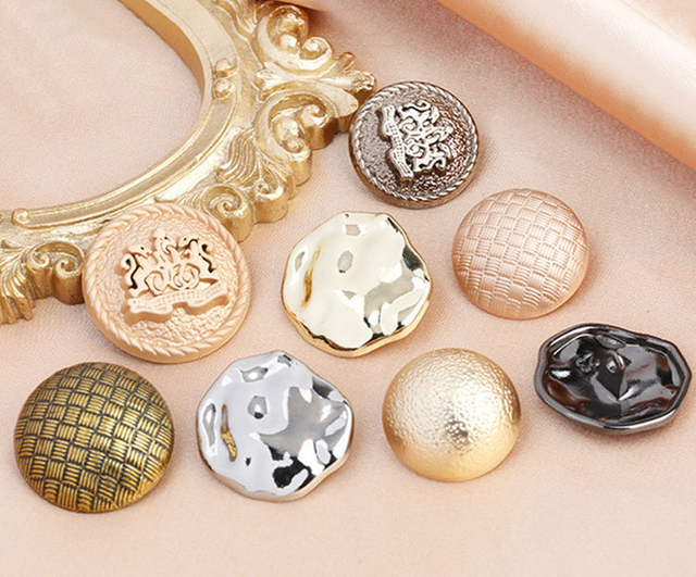 Custom Retro Decorative Coat Suit Alloy Metal Shank Buttons for Clothes