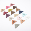 Sewing Accessories Wholesale Triangle Vintage Colorful 2 Holes Pu Leather Button For Clothing