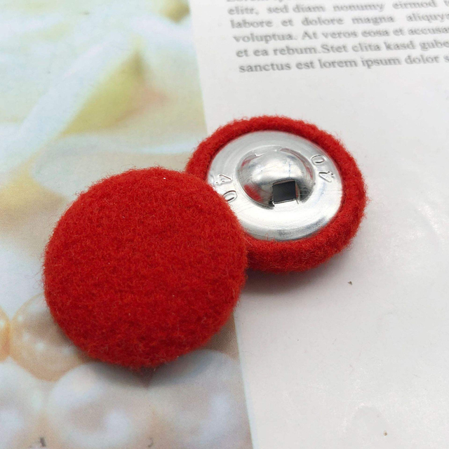 in stock wholesale Colorful Sewing on Mushroom Shape Fabric Covered shank Buttons