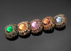 Custom 16mm 22mm Zinc Alloy Crystal Square Rhinestones Metal Buttons for Clothing