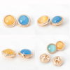 Hot Selling Luxury Decorative Fancy 11mm Resin Metal Shank Shirt Button for Ladies Women