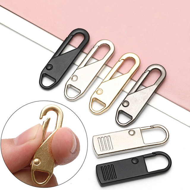 Sliders portáteis de zíper removível Pull Sliders de zíper destacável Fix Fix Metal Zipper Pullers