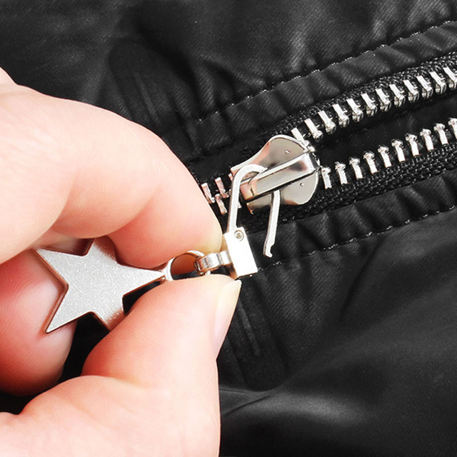 Zippers Accessories Star Shape Replacement Detachable Repair Zipper Puller Metal Zipper Sliders
