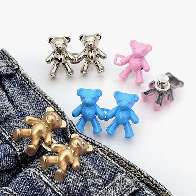 Bear Waist Tightener Jeans Button
