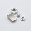 High Quality Fashion Custom Color Logo Rectangle Metal Press Snap Button for Garments