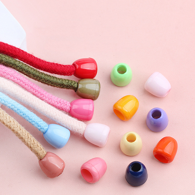 Wholesale Factory Price Adjustable Oval Shape Colorful Plastic Cord End Cap