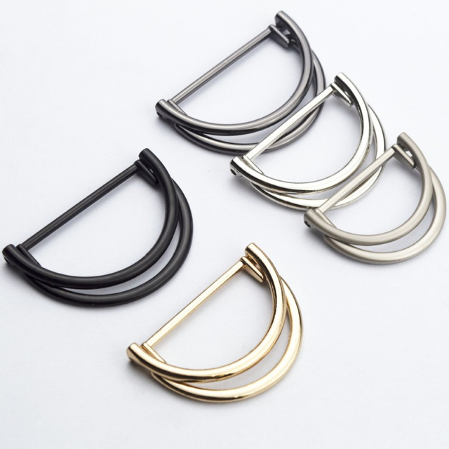 Wholesale Adjustable Zinc Alloy Metal Double D-ring Buckle for Handbags Bag Belt