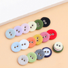 Custom Color Fancy 2 Holes Colorful Fabric Cover Button for Garment