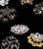 Custom Luxury Fashion Metal Rhinestone Gemstone Crystal Button for Clothes