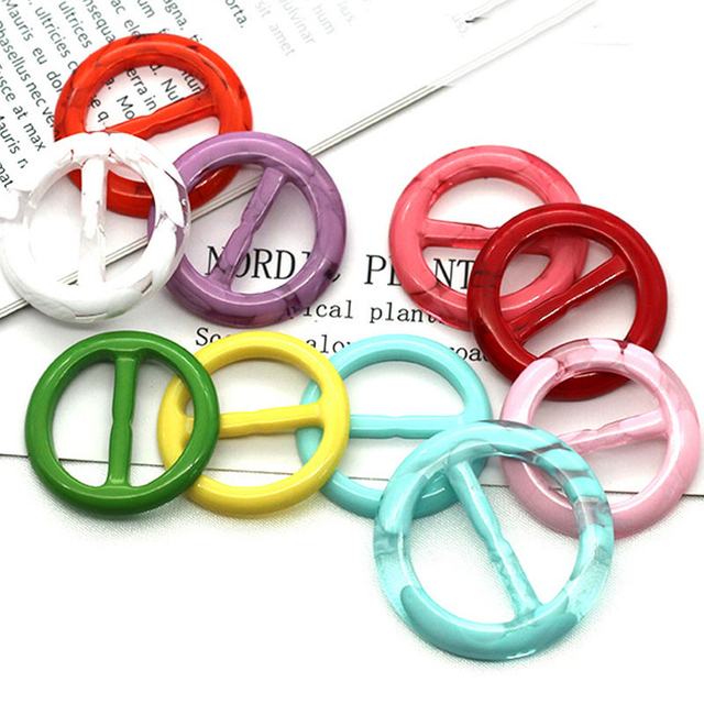 Wholesale Inner Size 25mm 30mm Simple Round Resin Adjustable Slider Ring Buckle
