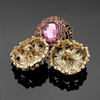 Custom 16mm 22mm Zinc Alloy Crystal Square Rhinestones Metal Buttons for Clothing
