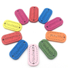 Custom Logo Handmade Rectangle 2 Hole Sewing Craft Colorful DIY Plate Wood Buttons Label Tag