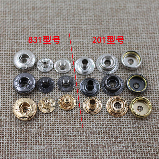 Garment Metal Spring Rubber Custom Logo Rubber Snap Button