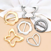 Multi-functional Round Heart Flower Shape Simple Fashion Style Metal Decorative Buckle for Clothing and Scarf