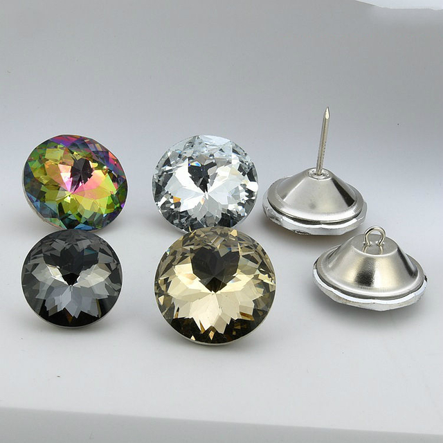 Wholesale Clear Sofa Diamond Decoration Rhinestone Crystal Buttons for Sofa
