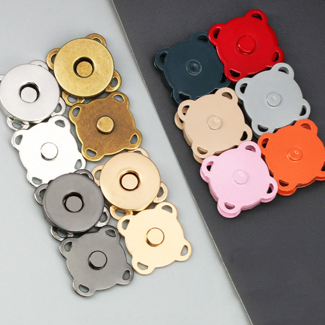 14mm 19mm 24mm Custom Colorful Plum Blossom Metal Snaps Fastener Sewing Magnetic Snap Button