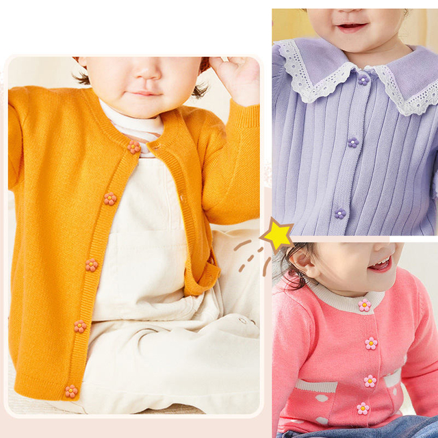 15mm 18mm Fancy Colorful Resin Floral Flower Shank Buttons for Kids Coat