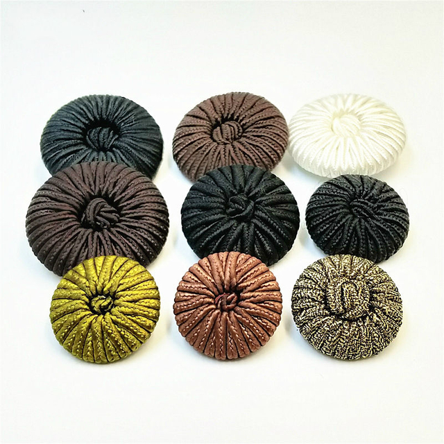 Mushroom shape Bulk round Making Plastic bottom Sewing Shank Fabric Covered Buttons