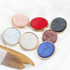 High Quality Round Golden Edge Colorful Metal Zinc Alloy Resin Shank Button for Women