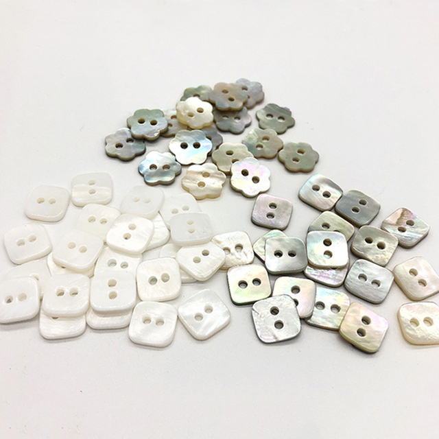 In Stock Wholesale Irregular Shape Oval Square Heart Flower Star Natural Real Shell Button for Shirt