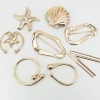 Multi Styles Irregular Shape Ocean Elements Decoration Metal Buckle 